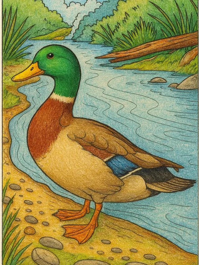 See these duck coloring pages and interesting facts