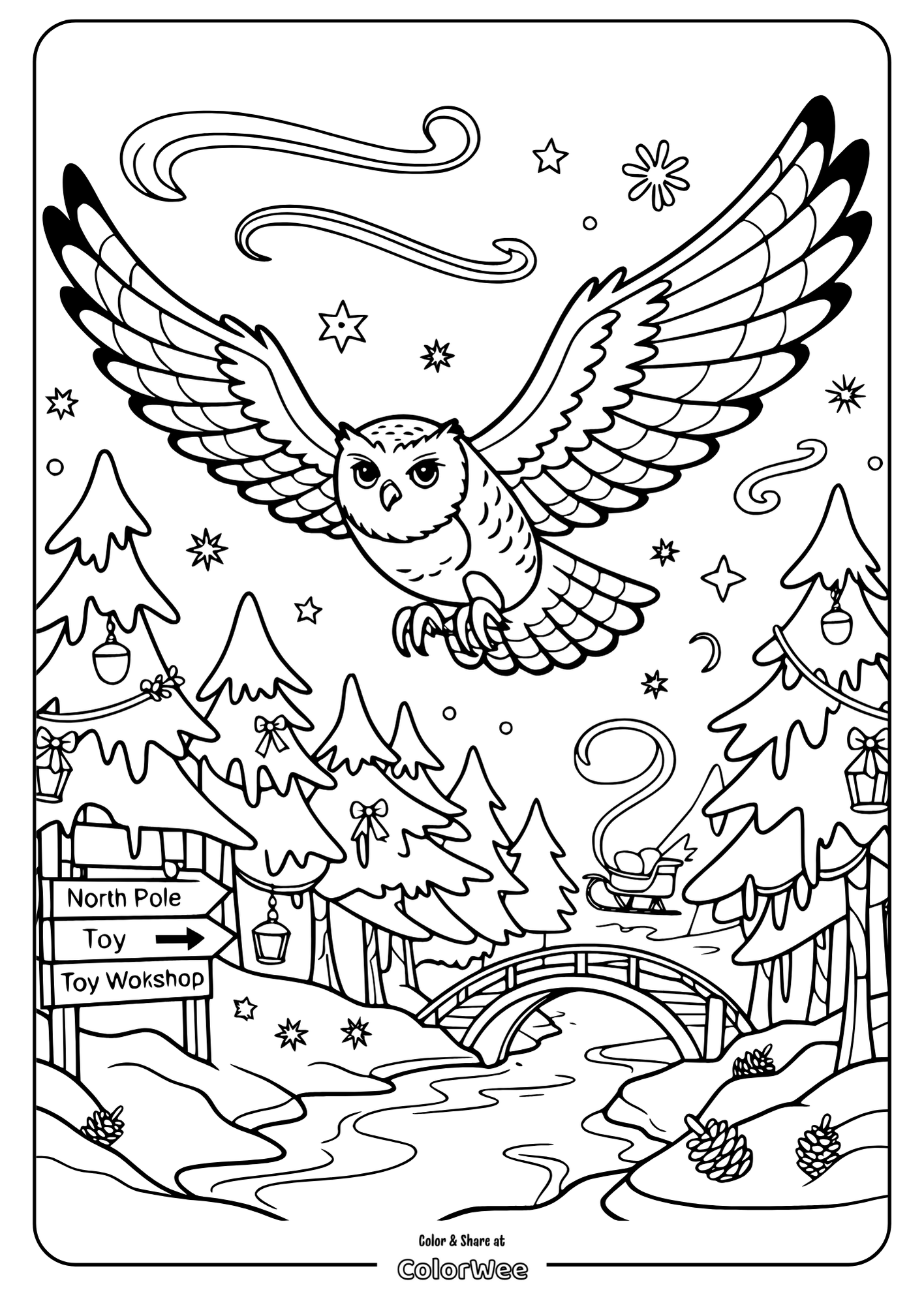 Winter Coloring Pages For Adults.