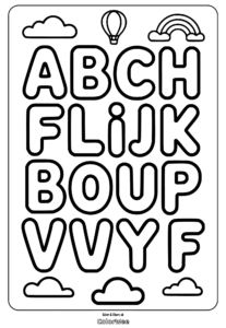25 Alphabet Coloring Pages Free To Download And Print 