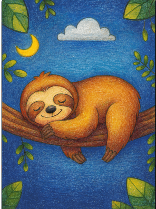 Magical Sloth Coloring Pages