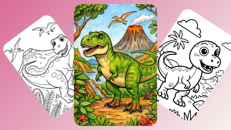 Free printable dinosaur coloring pages