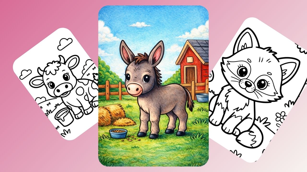 Baby animals coloring pages for everyone.