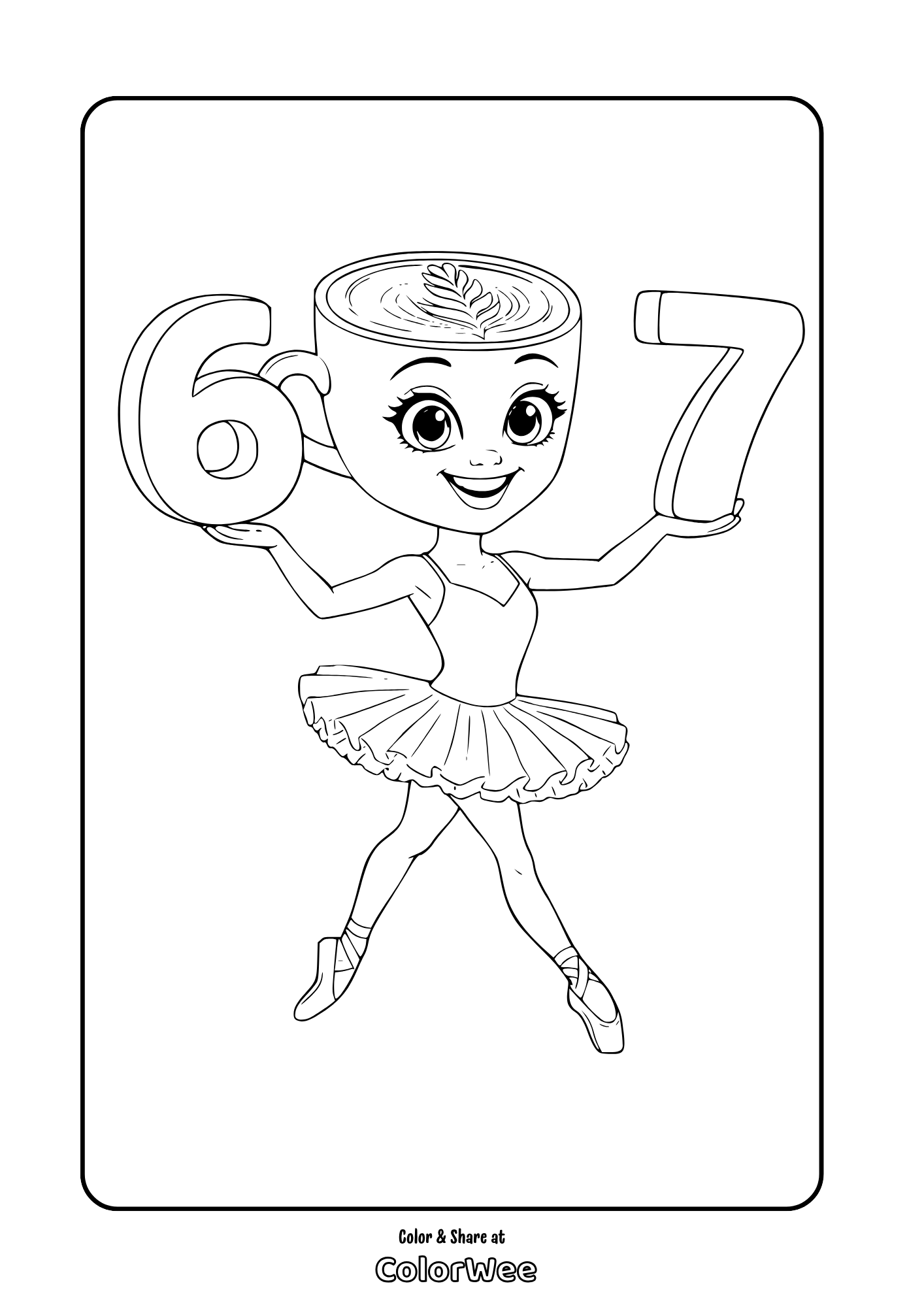 Ballerina Cappuccina 67 Coloring Page