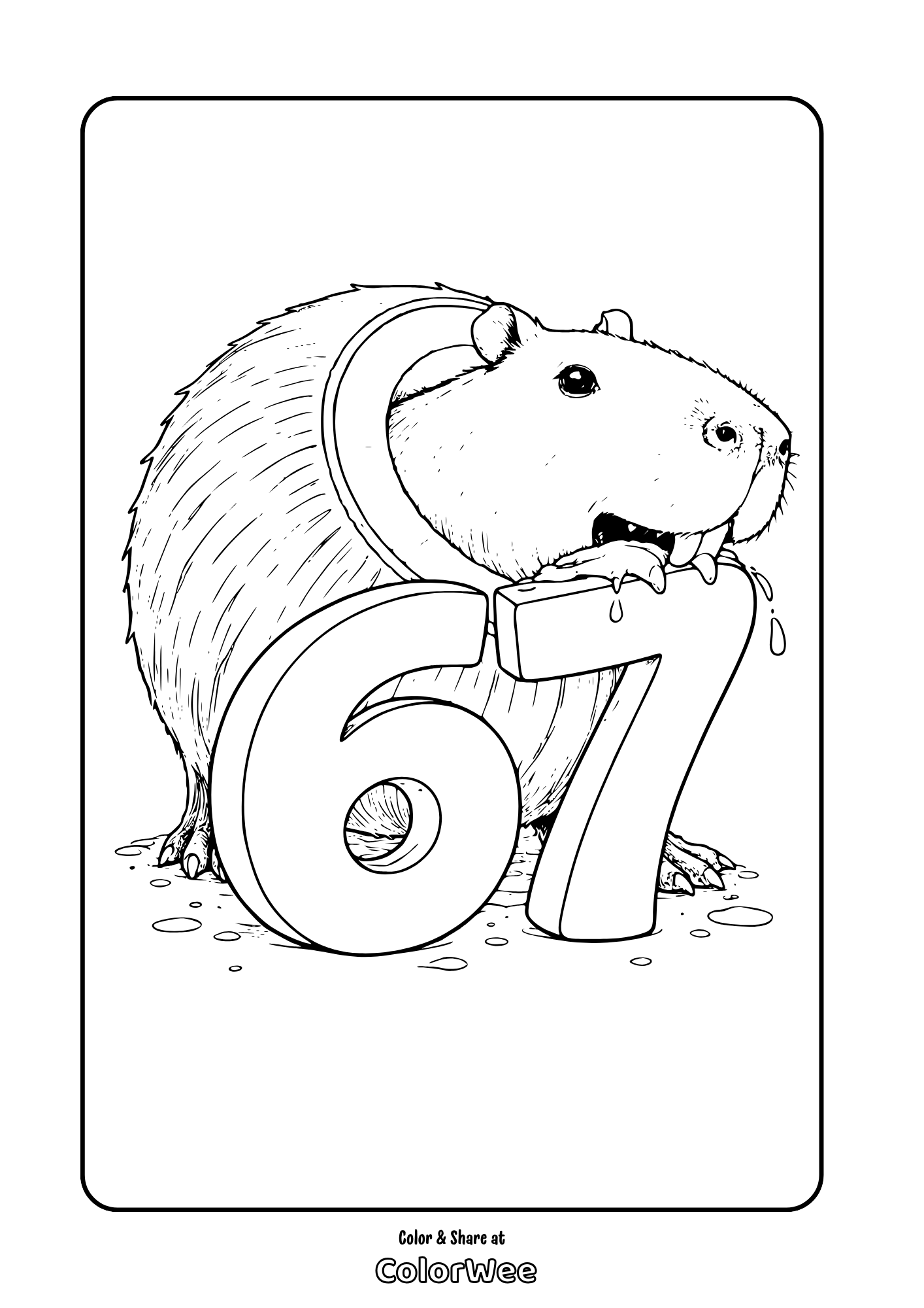 Bobrito Bandito 67 Coloring Page