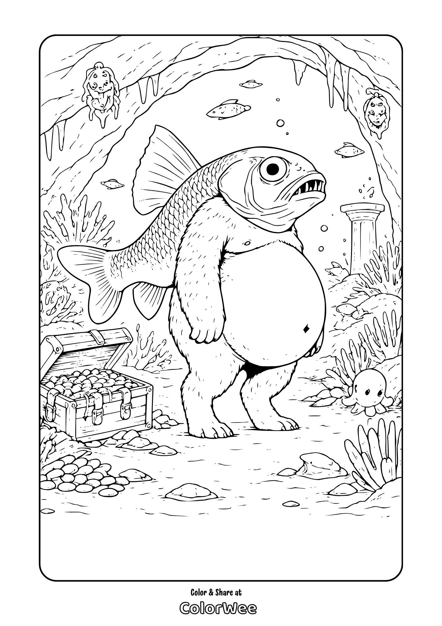Tripy Trophy Coloring Page