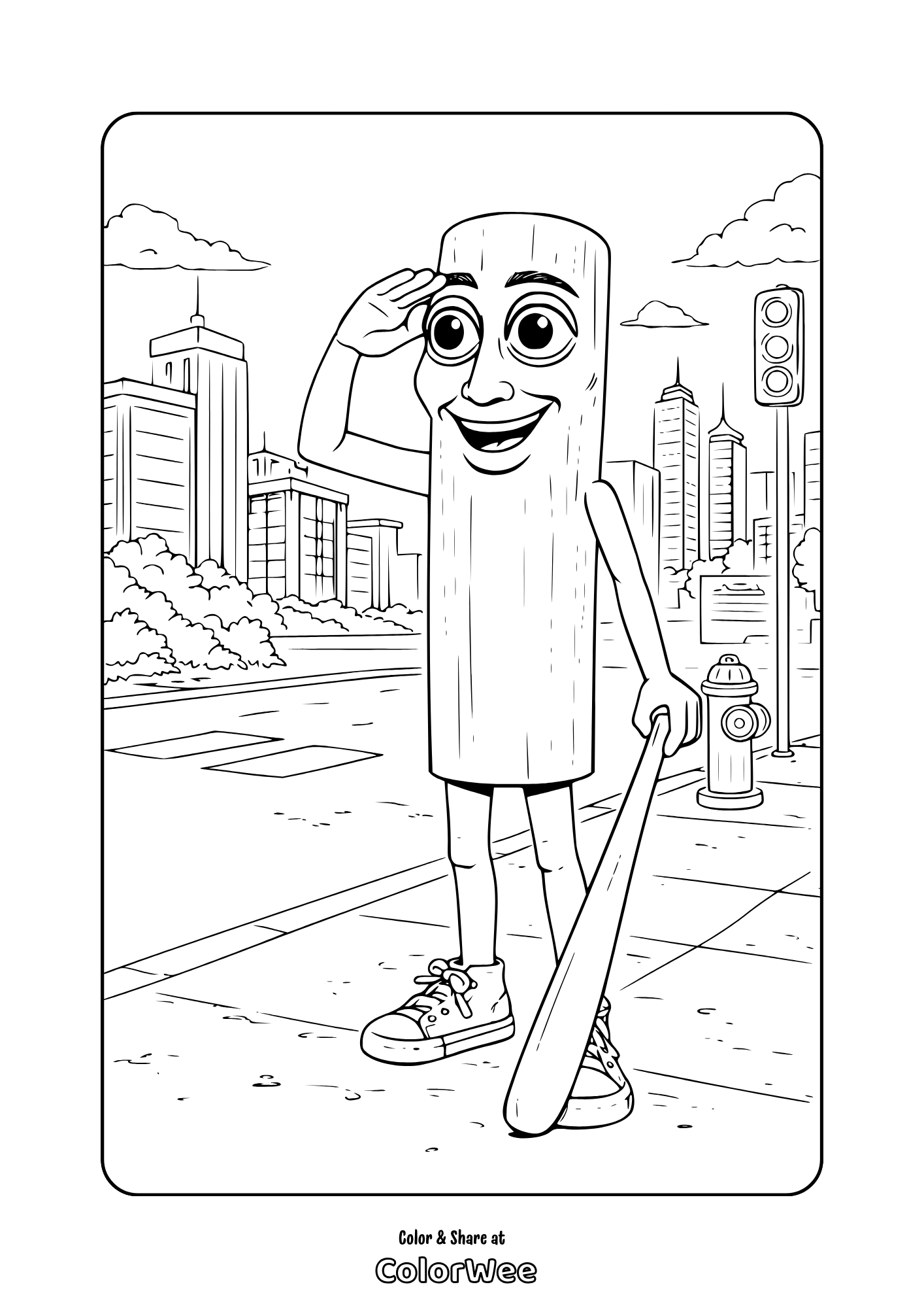 Tung Tung Tung Sahur watching the city