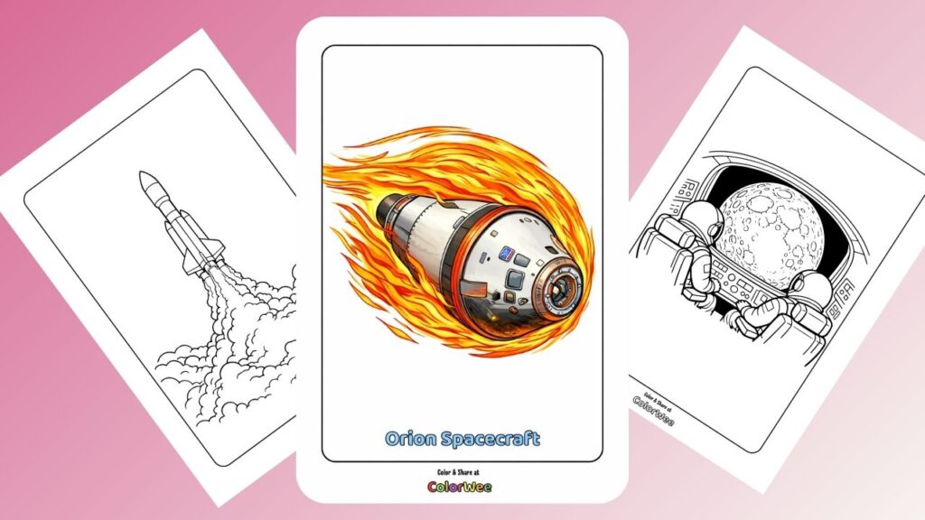 Artemis II coloring pages