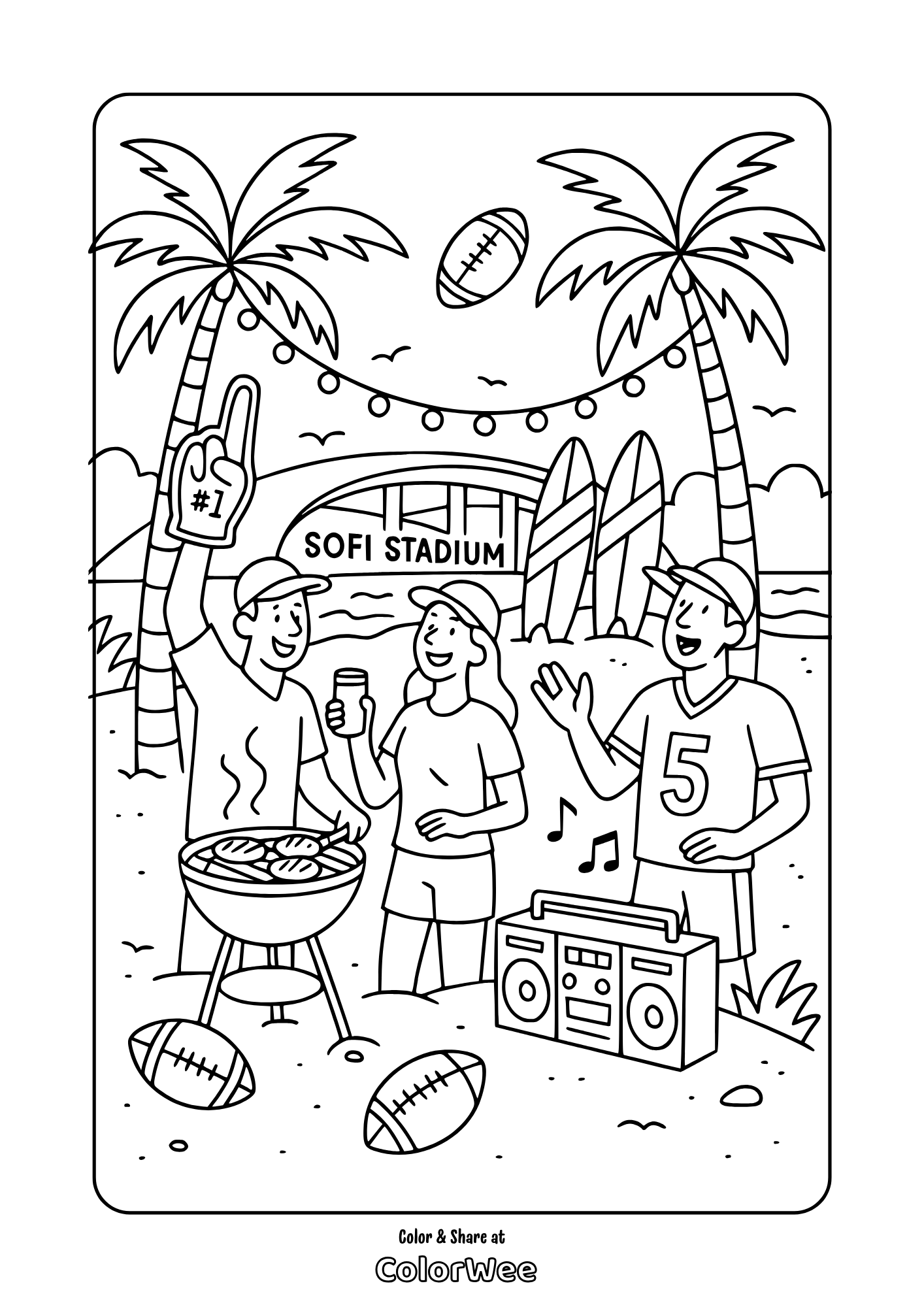 Beach super bowl celebration in Los Angeles