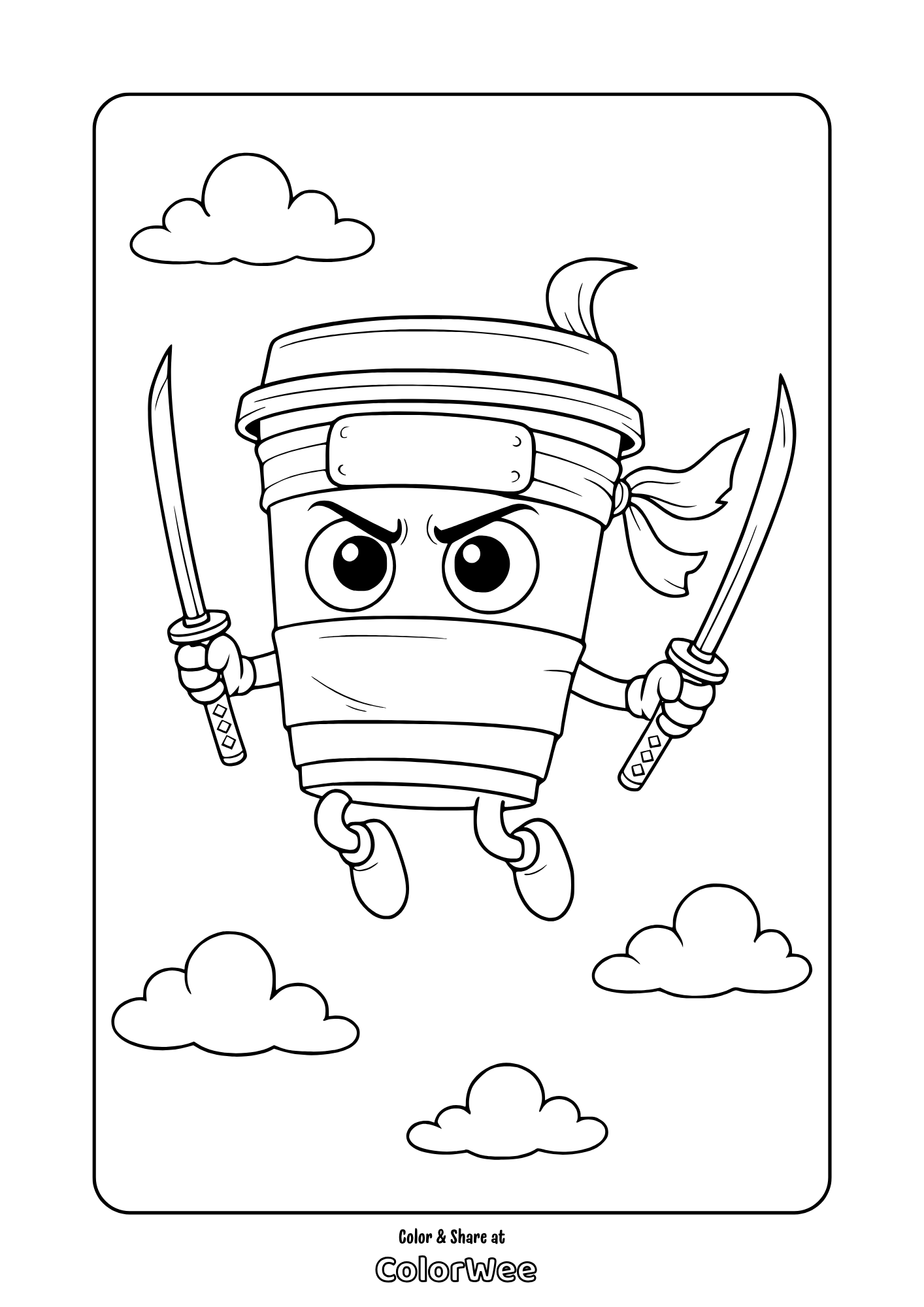 Cappuccino assassino jumping from the sky.