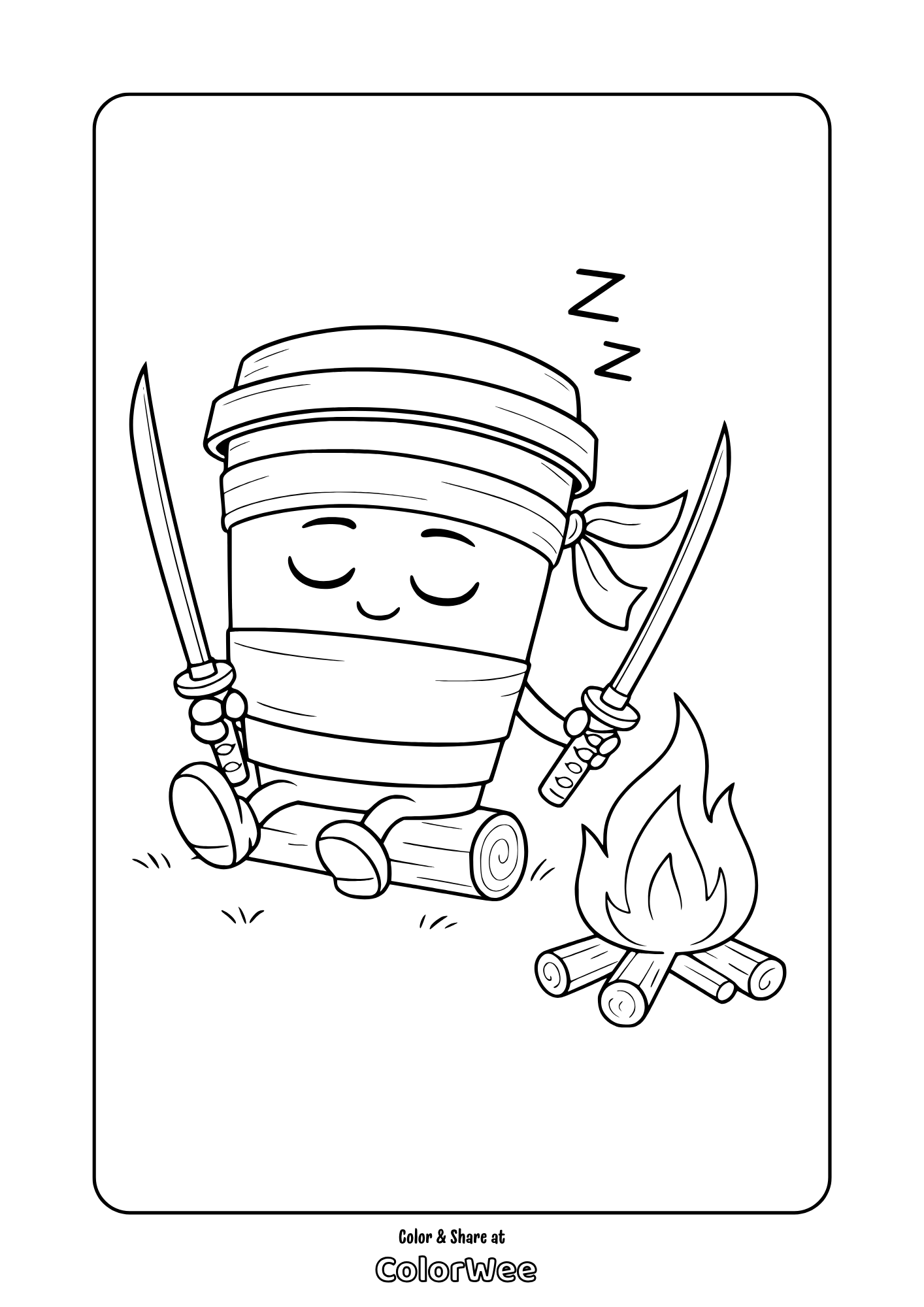 Coloring page: Cappuccino assassino by campfire