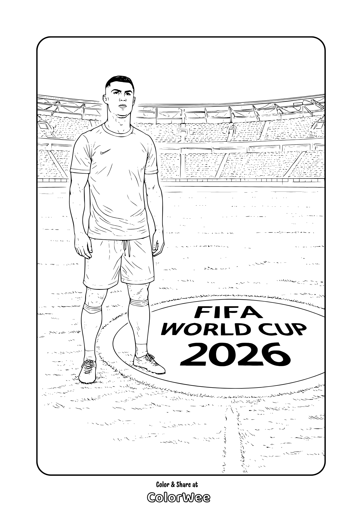 Cristiano Ronaldo: FIFA World Cup 2026 coloring page