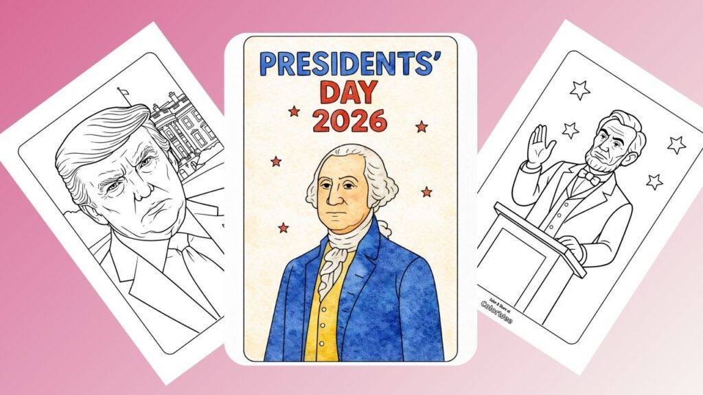 Free Presidents’ Day 2026 printable coloring pages,