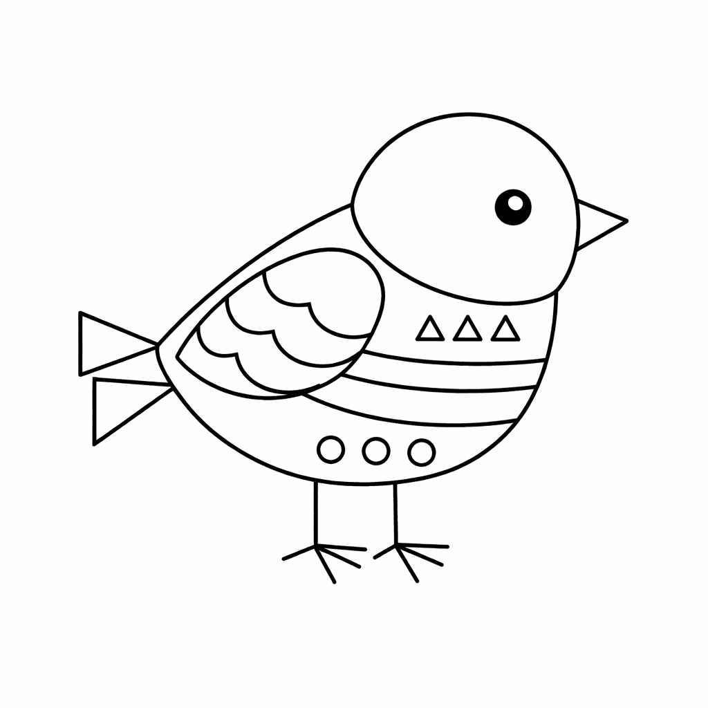 cwcg 1773153428 5451 Free printable bird coloring page—cute simple cartoon bird for kids