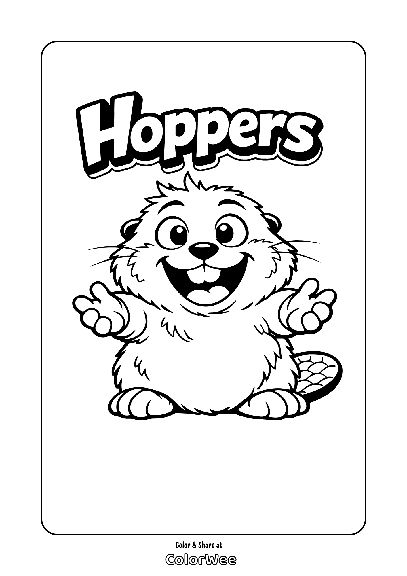 Hoppers movie coloring page