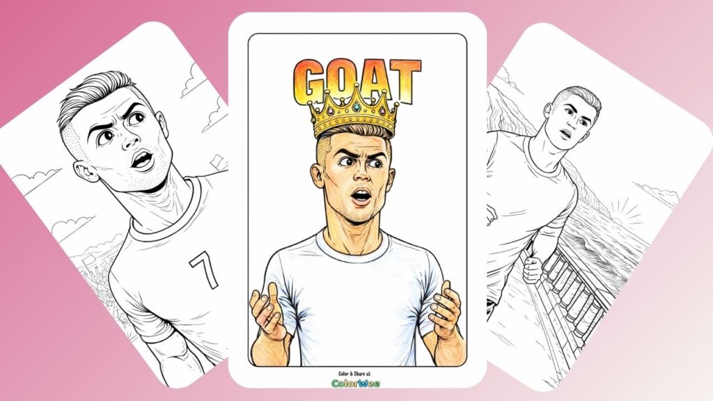 Cristiano Ronaldo Coloring Pages.