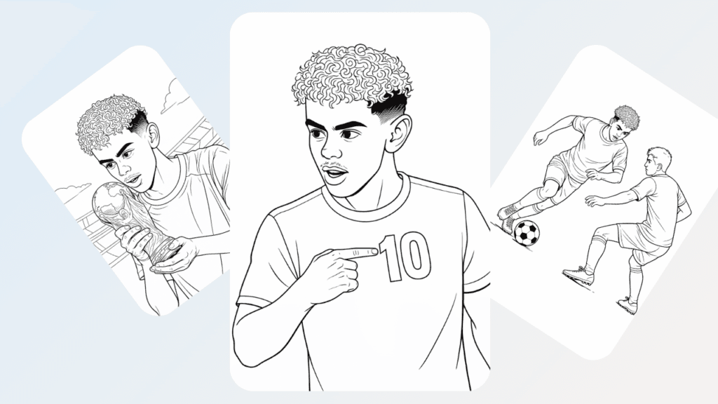 Lamine Yamal Coloring Pages.