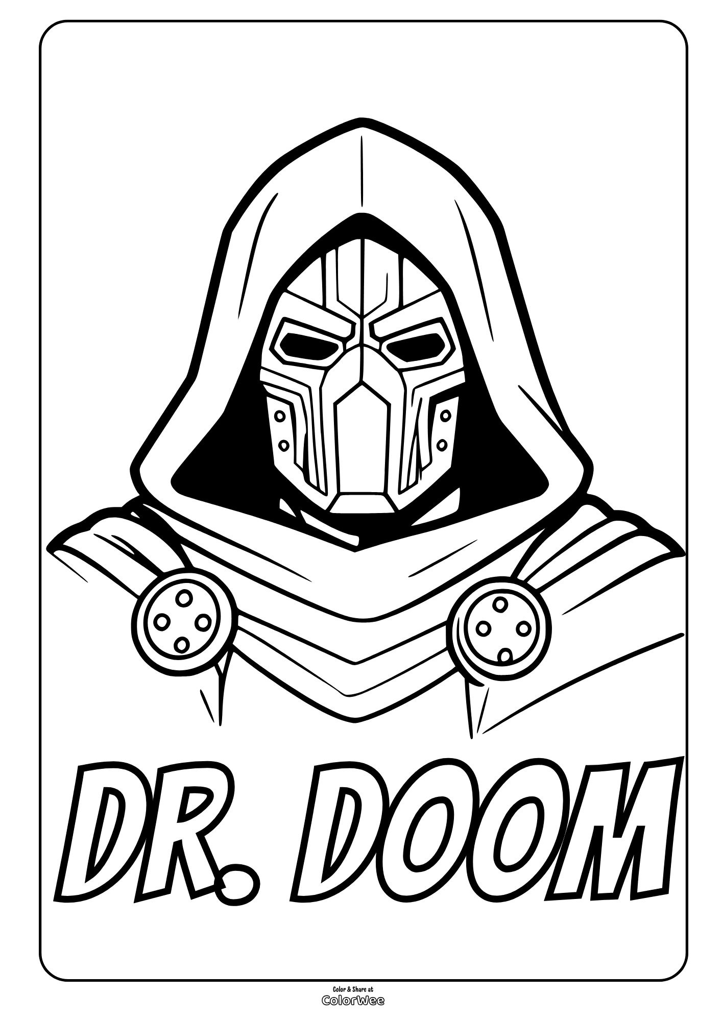 Dr. Doom mask and hood printable