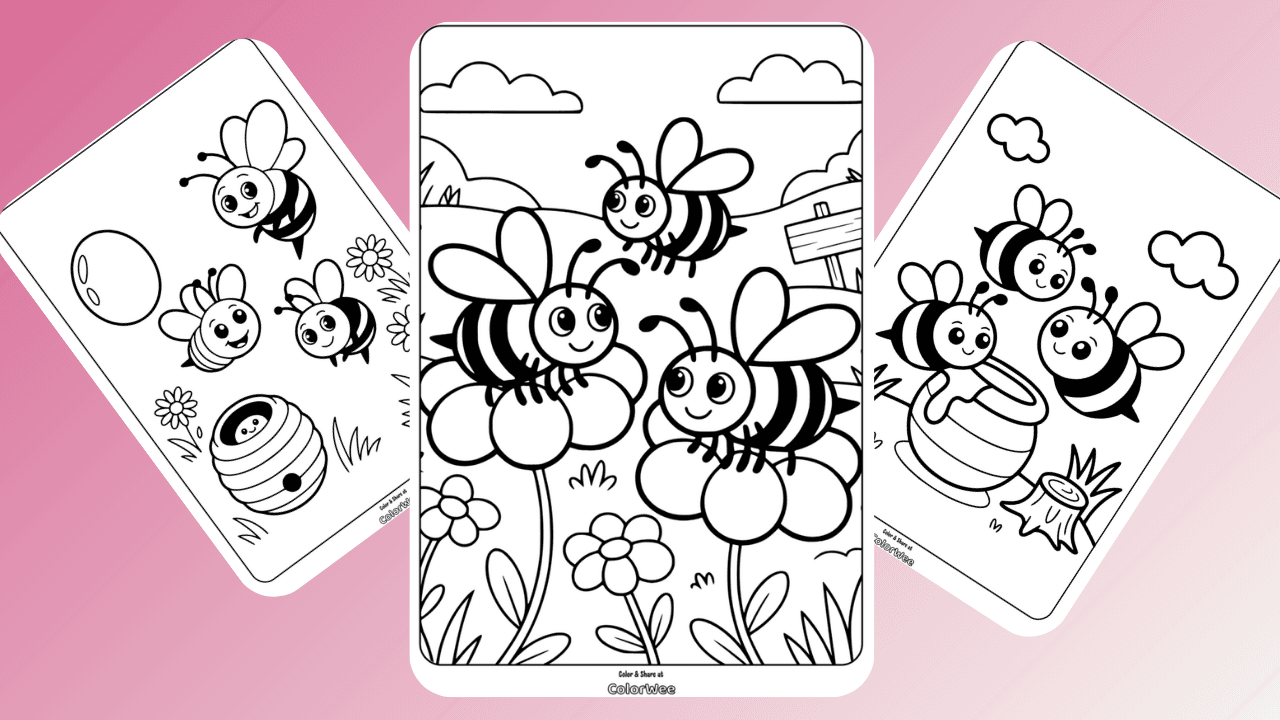 Bee Coloring Pages