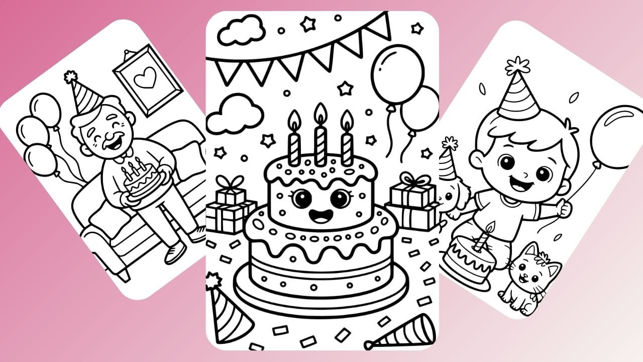 Birthday Coloring Pages