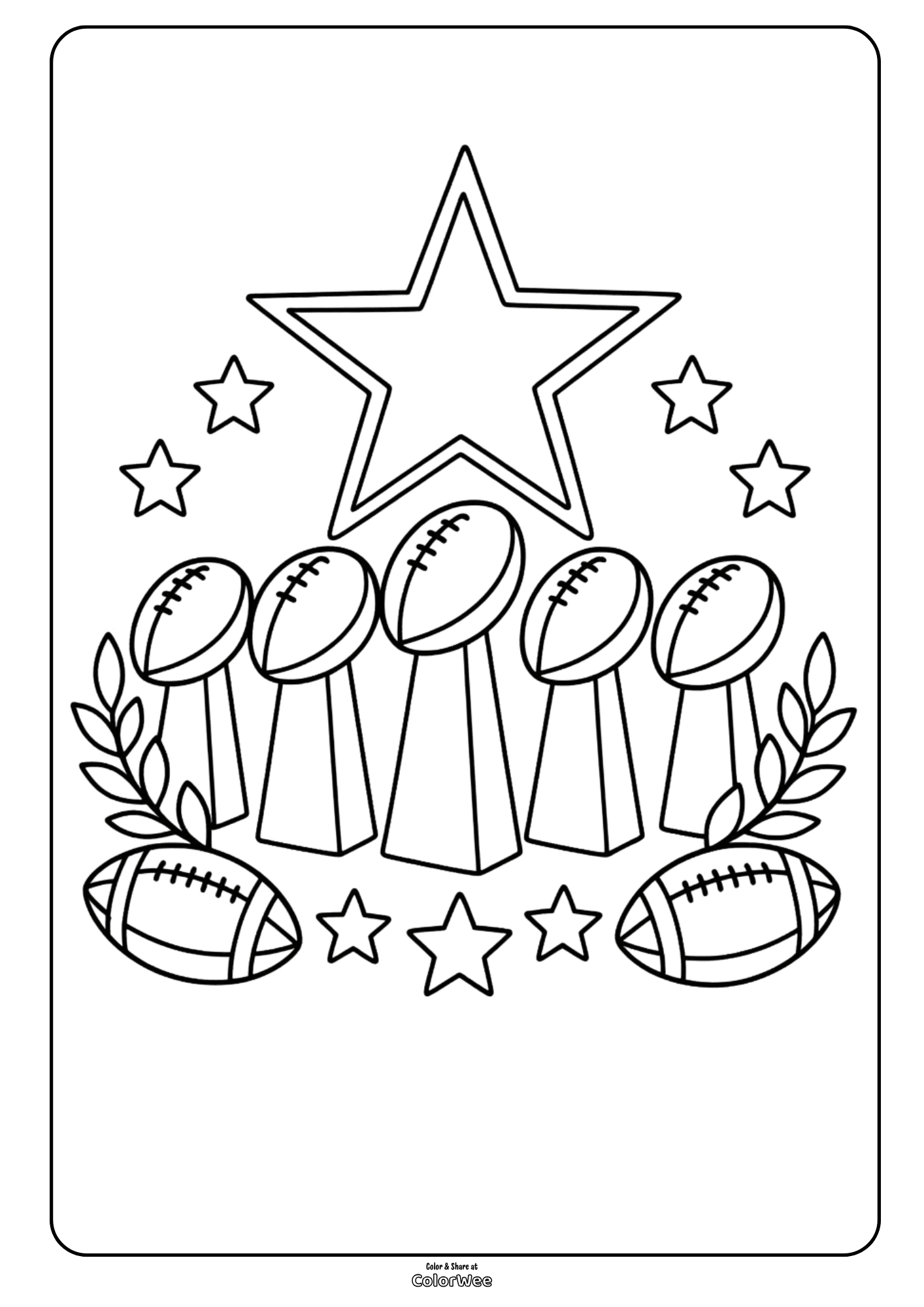 Football Super Bowl trophies with Dallas Cowboys Logo.