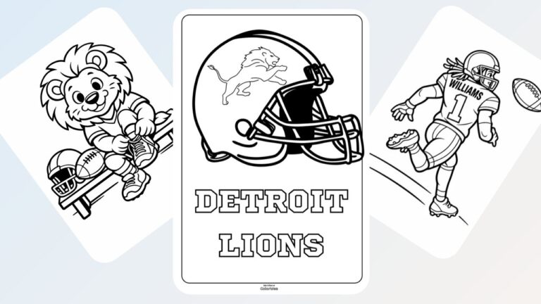 Detroit Lions football coloring sheets