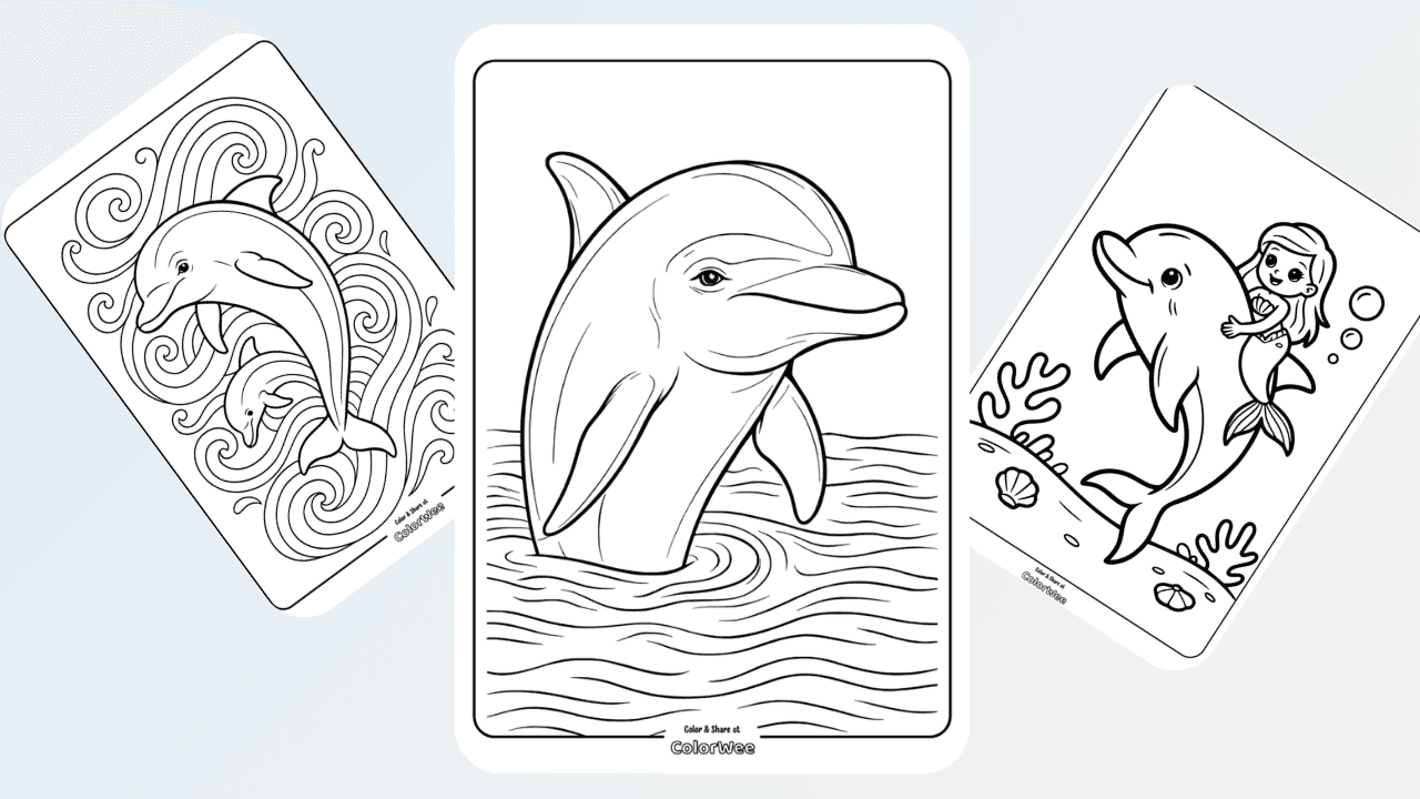 Dolphin coloring pages