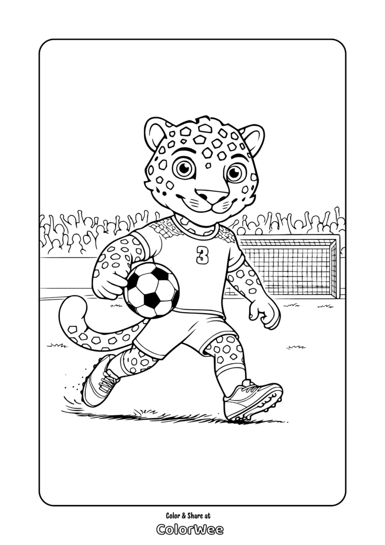 FIFA 2026 World Cup Mascot - Coloring Page.