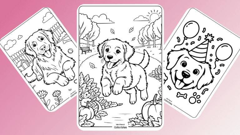 Golden retriever coloring pages