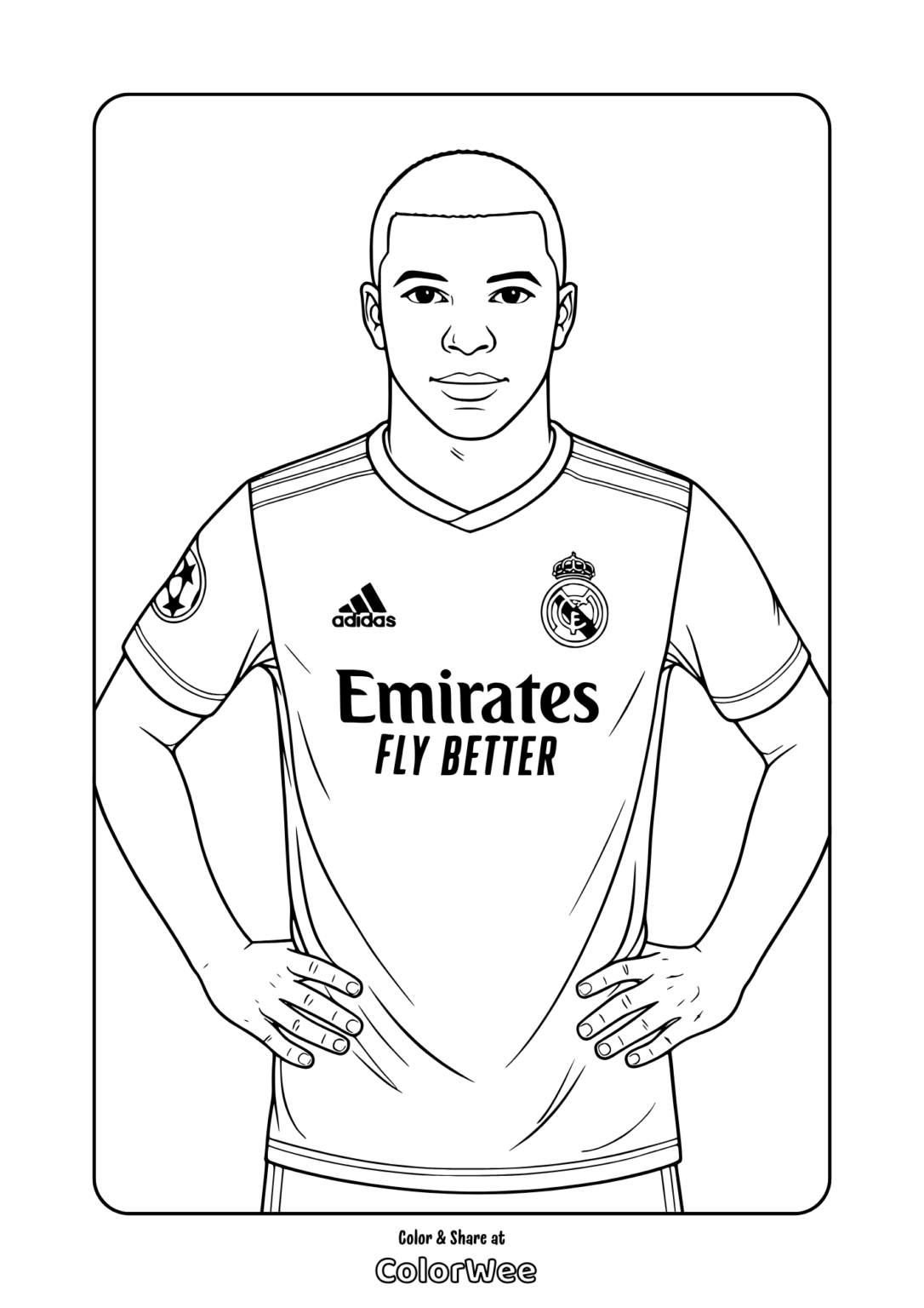 Kylian Mbappé Coloring Pages