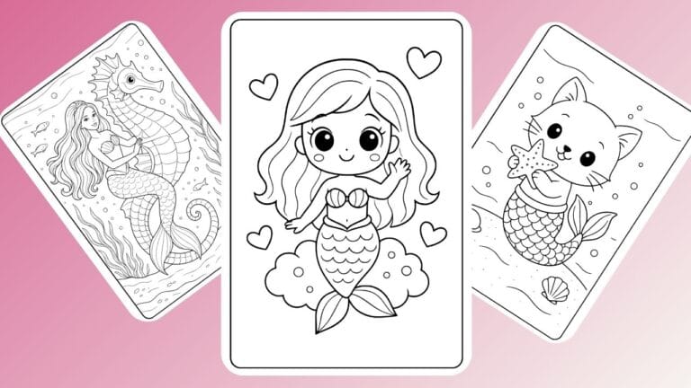Mermaid coloring pages