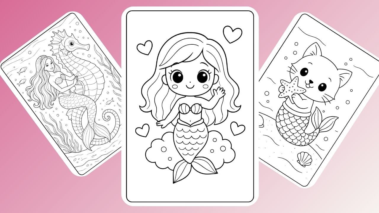 Mermaid coloring pages