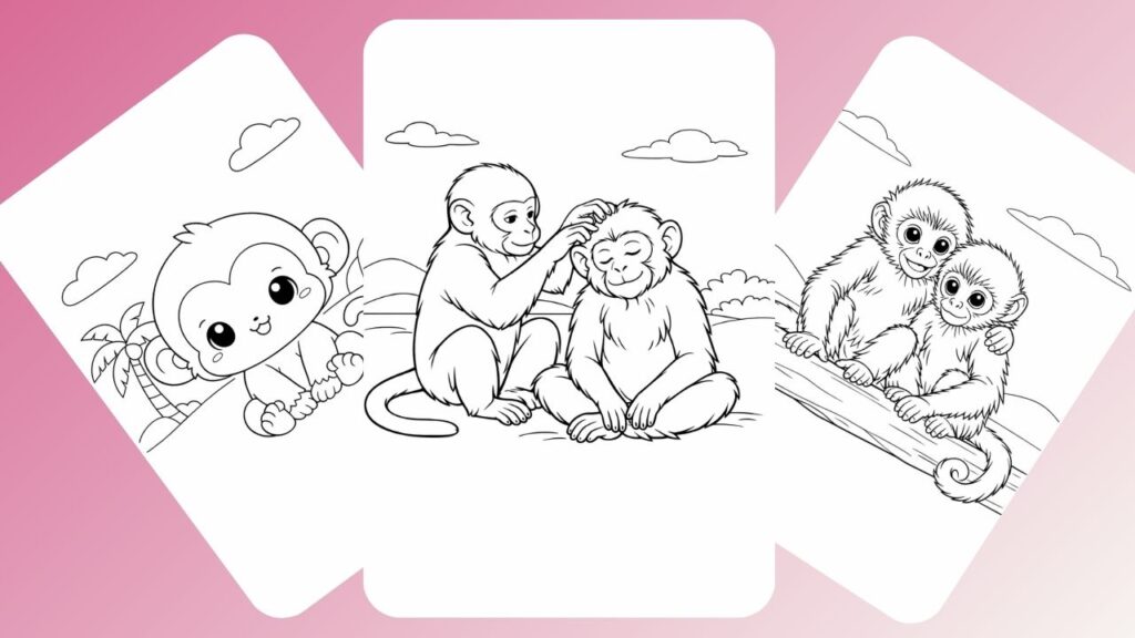 Monkey Coloring Pages