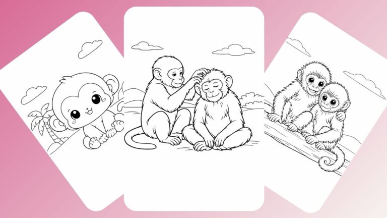 Monkey Coloring Pages