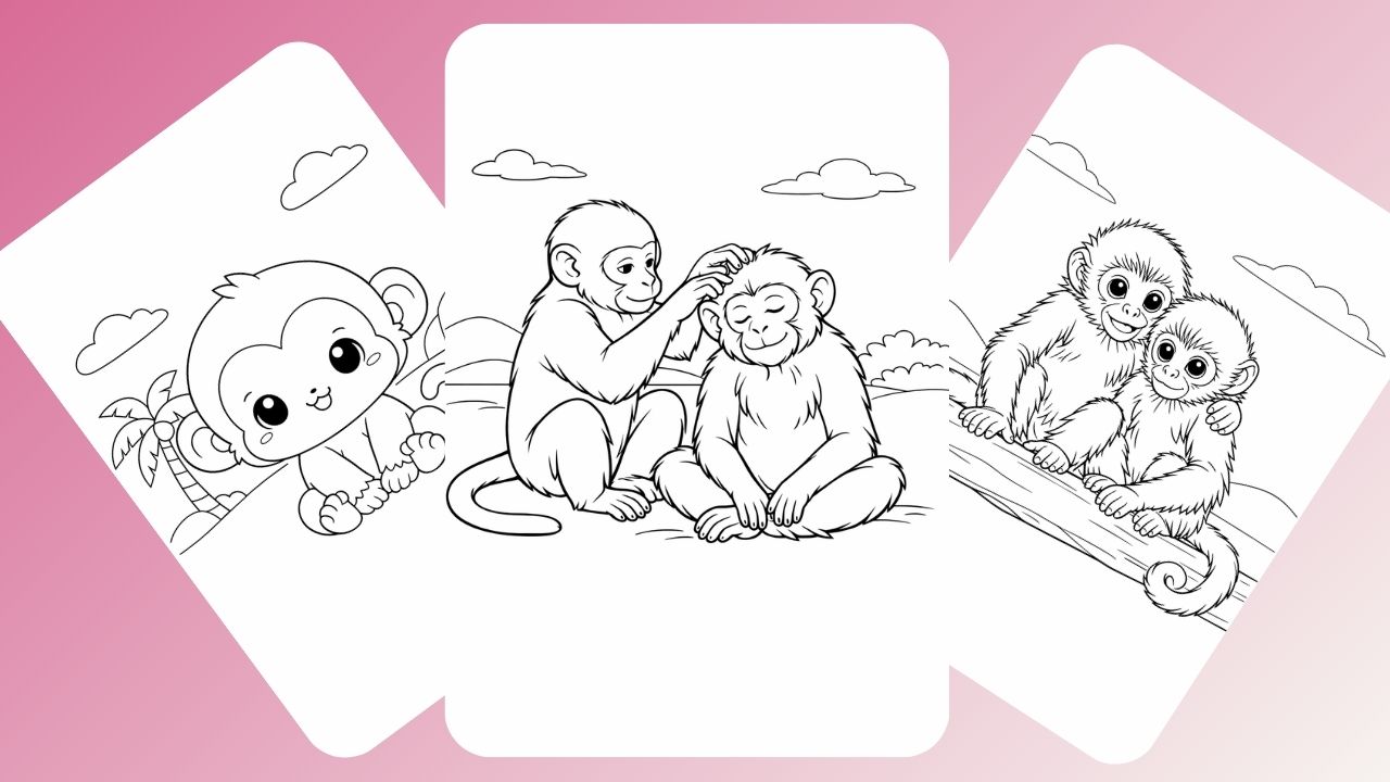 Monkey Coloring Pages
