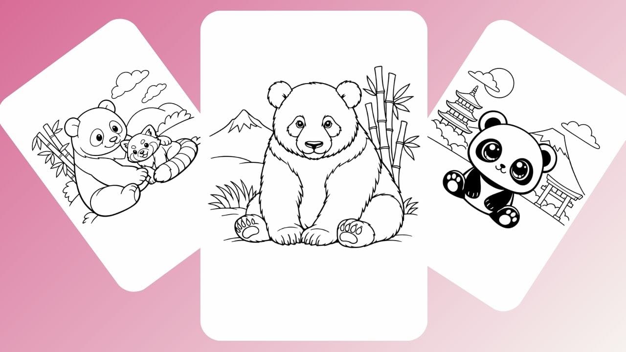 Panda coloring pages