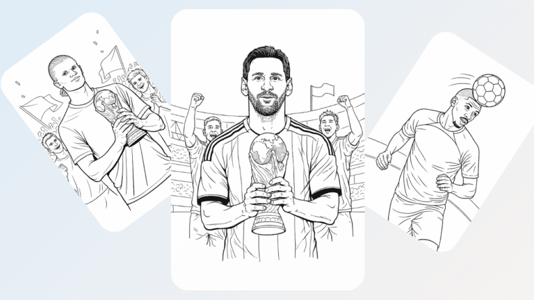 Famous soccer players coloring pages