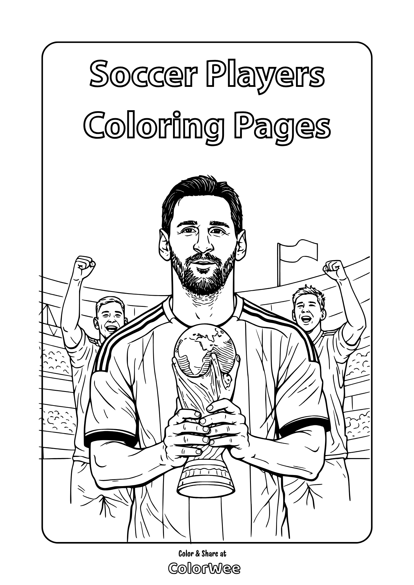 Soccer player coloring pages