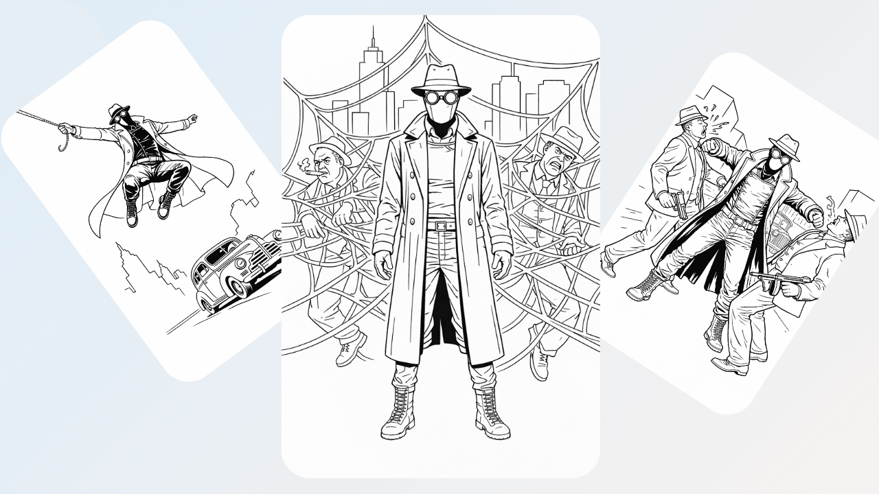 Spider Noir Coloring Pages