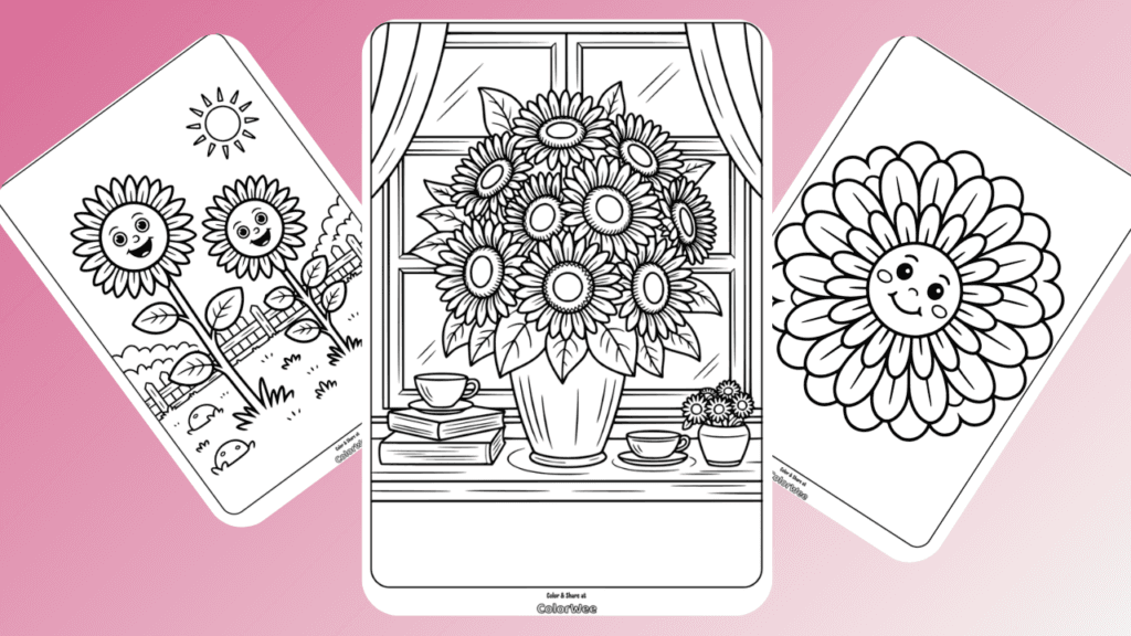 Sunflower coloring pages