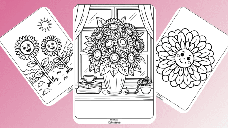 Sunflower coloring pages
