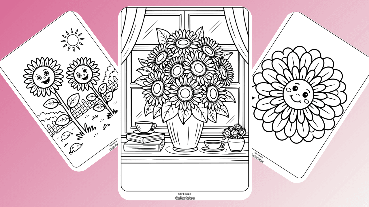Sunflower coloring pages