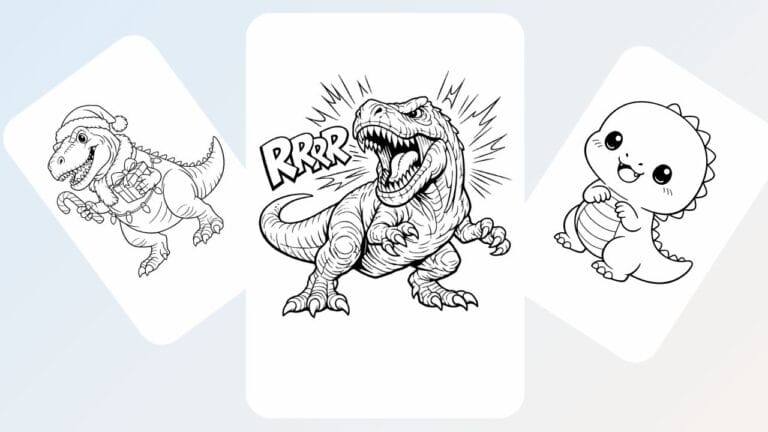 T-Rex coloring pages.