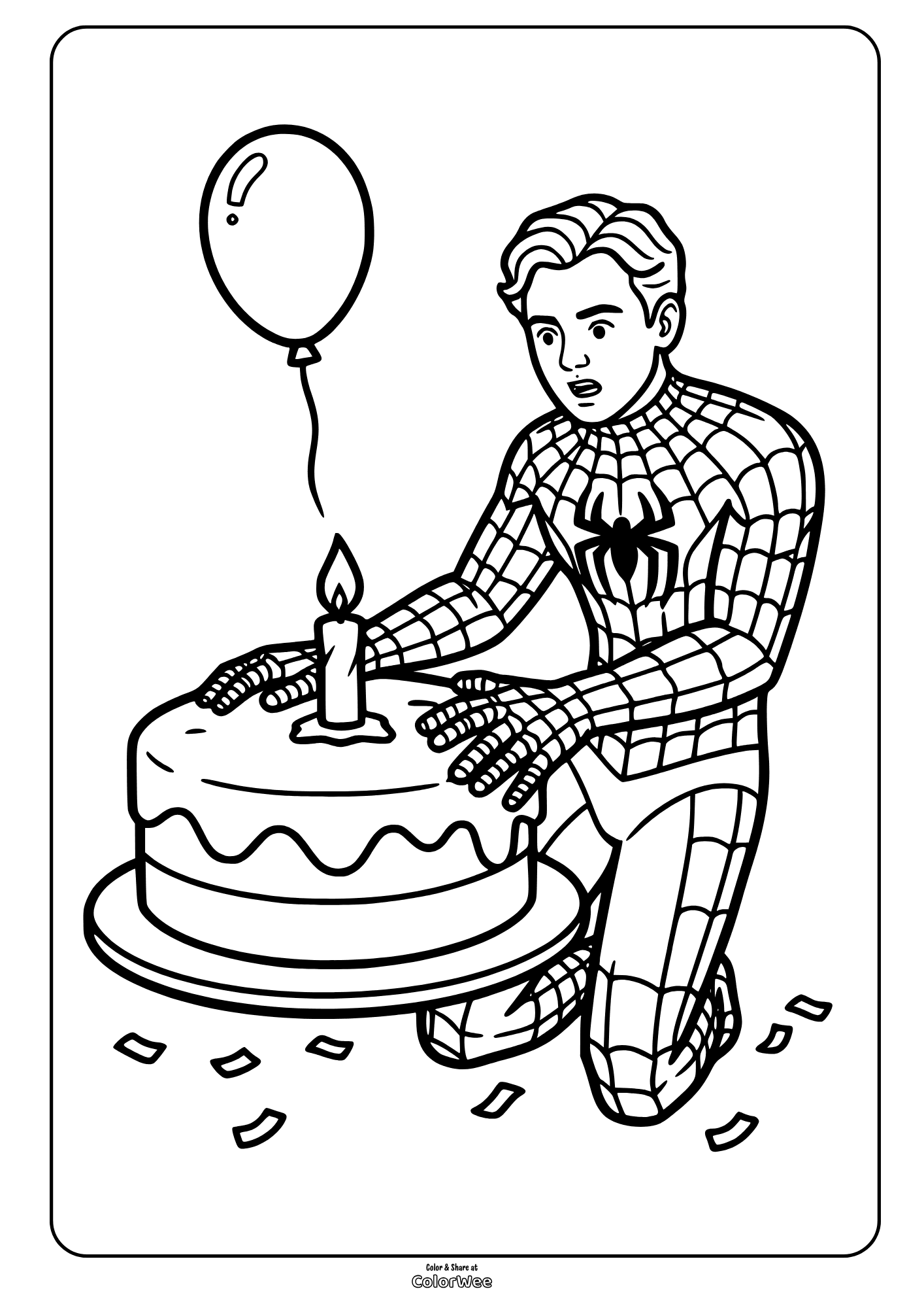 Spider-Man birthday cake from Brand New Day Movie.